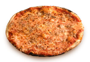 Pizza rossa con tonno